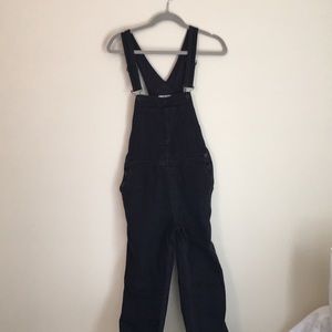 Free People Black Overalls Boyfriend Fit